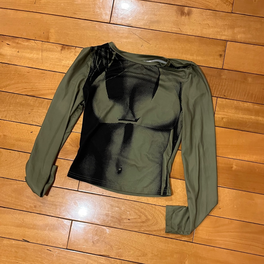 M/S Green detail long sleevez